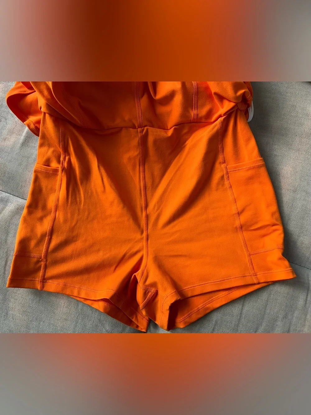 FP Movement Pipe Dream UV Protection Shortsie in Halftime Orange Size S NWT